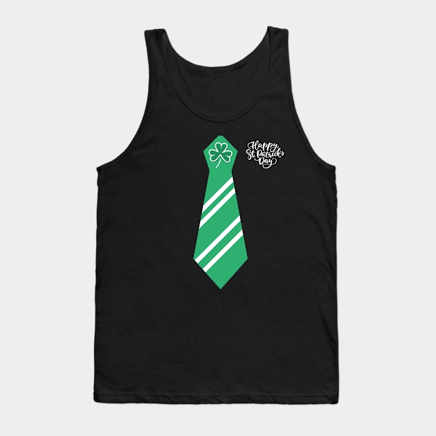 St. Patrick's Day Shamrock Tie Tank Top by Etopix